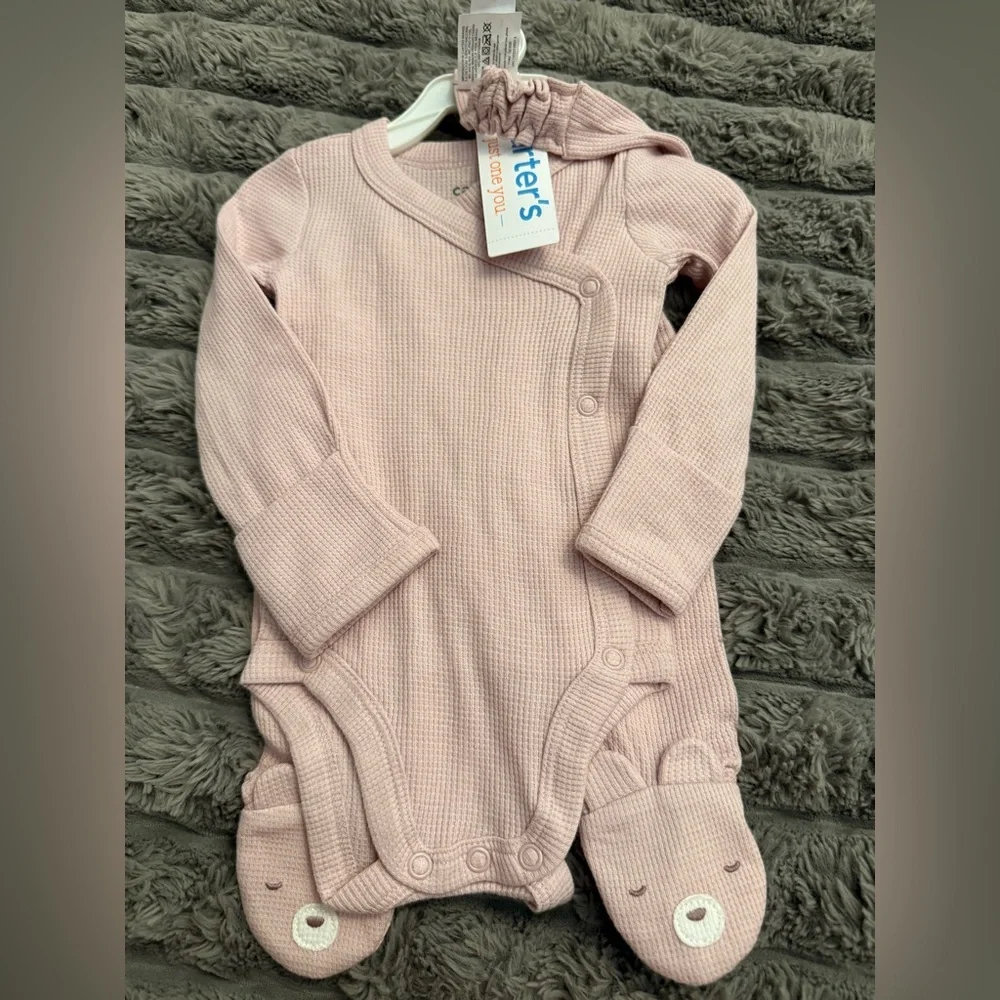 Carter’s Just For You 3 Piece Mauve Outfit